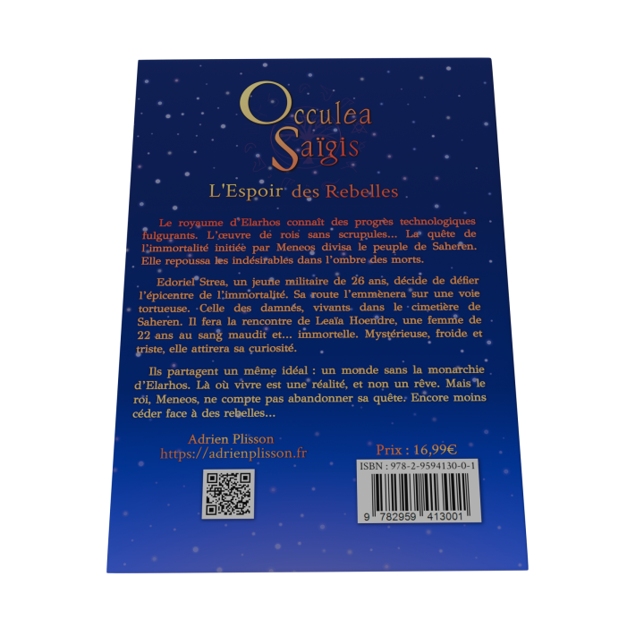 Quatrième de couverture d'Occulea Saïgis - Tome 1